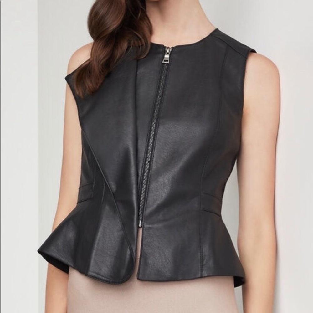 BCBG Leather Vest